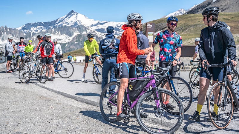 The summit of Col de l'Iseran