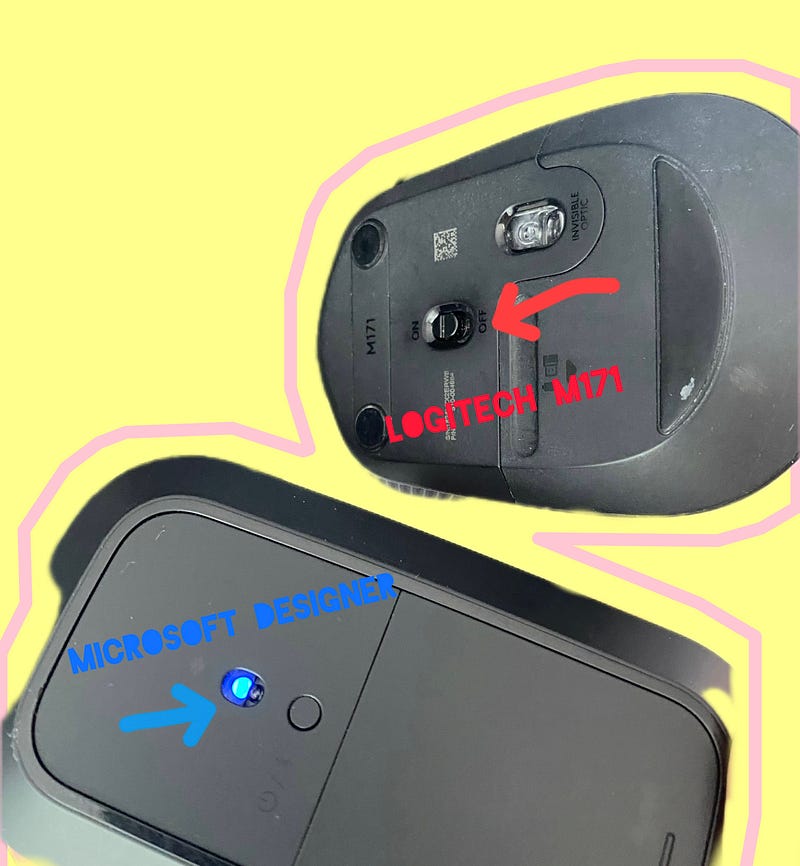 Comparison of Logitech M171 mouse with other models