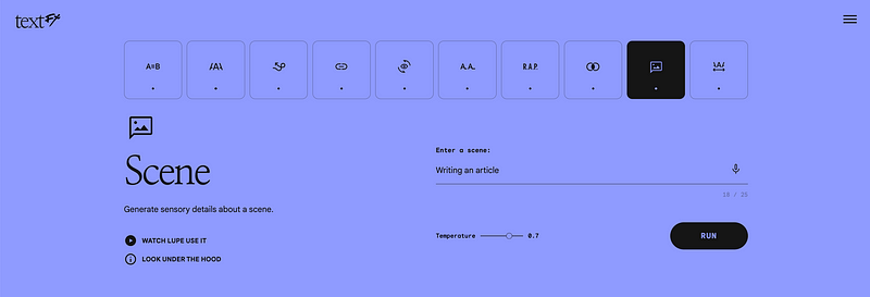 Scene tool example