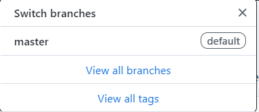 Branches and tags in Octotree