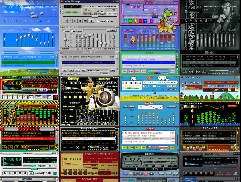 Nostalgic Winamp User Interface