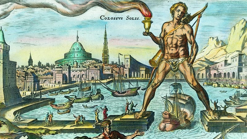 Illustration of the Colossus of Rhodes