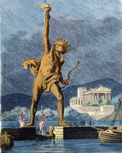 Artistic rendition of the Colossus of Rhodes