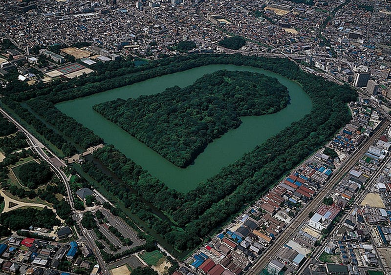 Aerial view of the Daisen Kofun, Japan's largest tomb