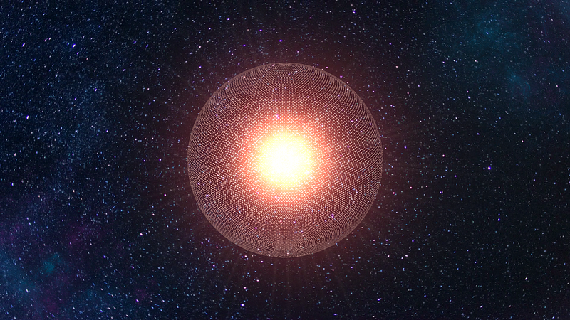 Conceptual illustration of a Dyson sphere