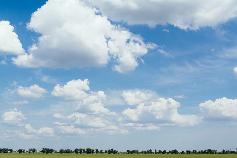 Thunderstorm brewing in the atmosphere