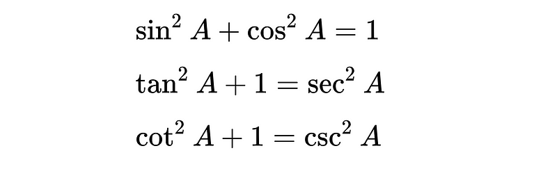 Pythagorean Identities