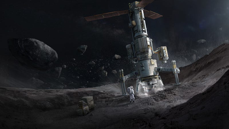 Concept Art of Asteroid Mining