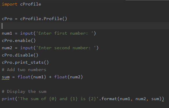 Targeted profiling example