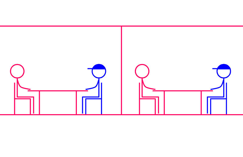 Conceptual illustration of the Prisoner's Dilemma