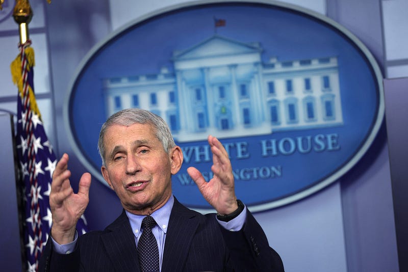 Dr. Fauci during a White House briefing in 2021