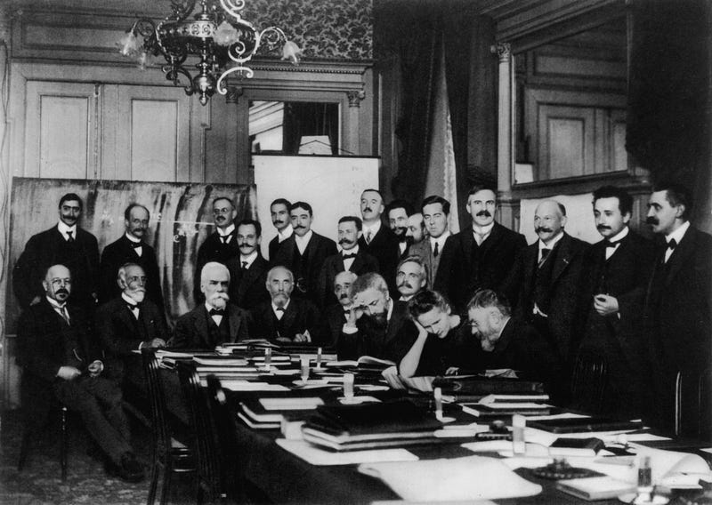 Gathering of luminaries at the 1911 Solvay Conference