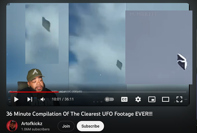 UFO comparison screenshot