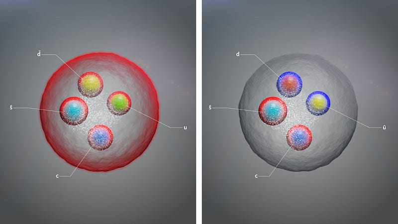 Illustration of newly discovered tetraquarks