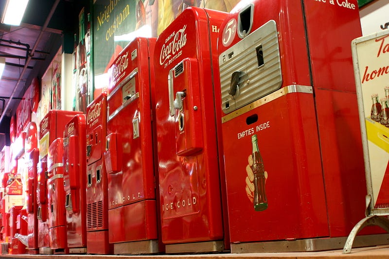 Vintage Coca-Cola vending machine.