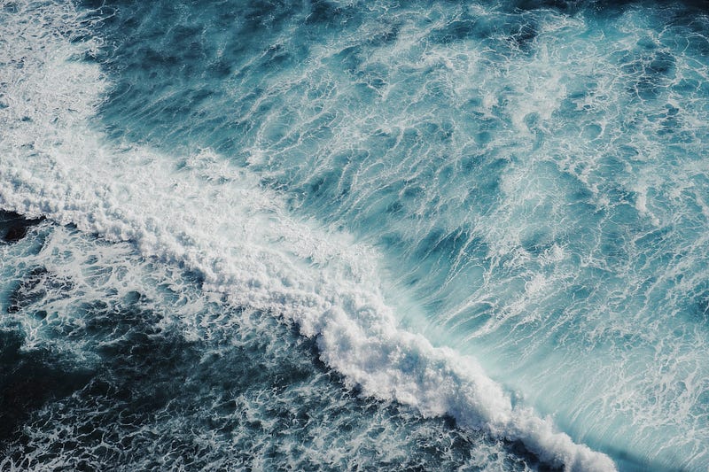 Aerial view of the Mariana Trench