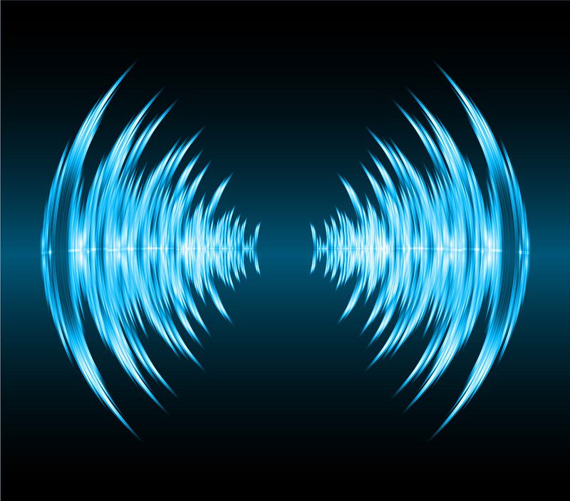 Sound wave behavior in a crowded space