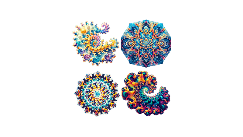 Colorful examples of fractal patterns