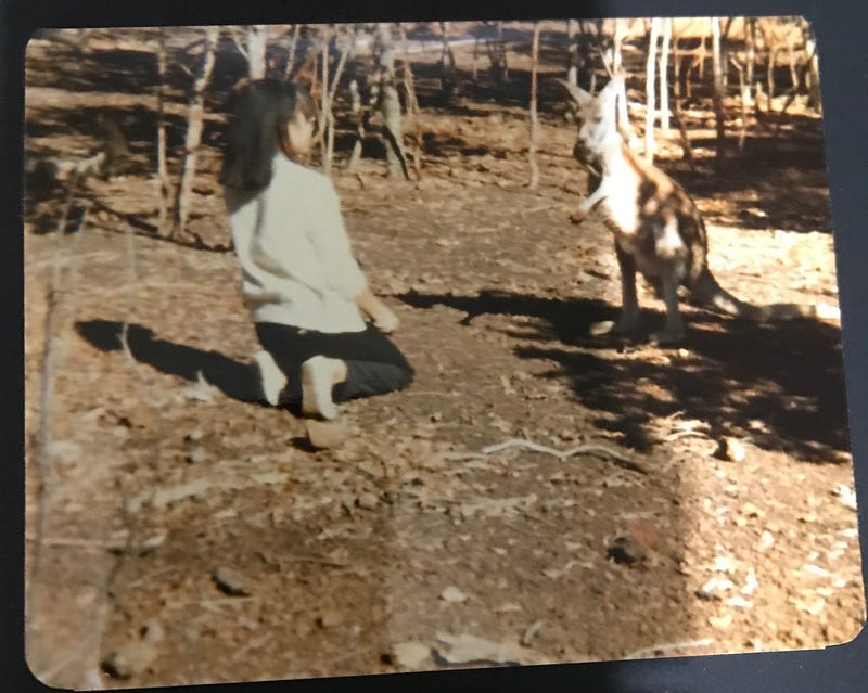 Grace Mary Power connecting with nature during her studies.