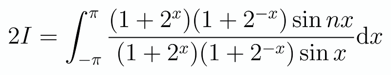 Combined integral representation