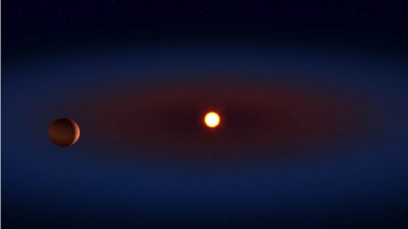 Artistic representation of exoplanet and host star